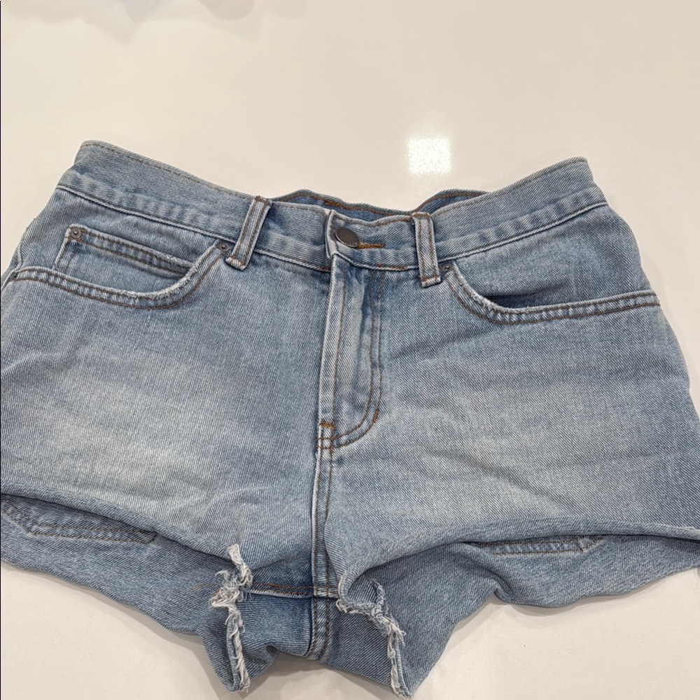Billabong Blue Jean Shorts Distressed Vintage Style